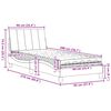 vidaXL Bett mit Matratze "Hanko" Schwarz 90x200 cm Stoff