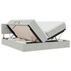 vidaXL LED-Speicherbett mit Matratze Hellgrau 180 x 200 cm Samt