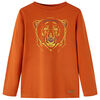 Kinder-Langarmshirt Rostbraun 116