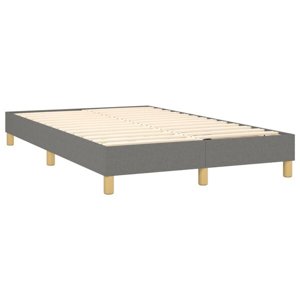 vidaXL Boxspringbettgestell Dunkelgrau 120x200 cm Stoff
