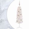 vidaXL K&uuml;nstlicher schmaler Weihnachtsbaum mit Weihnachtskugel 120 cm