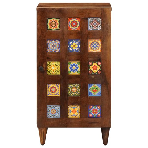 vidaXL Sideboard mit Speicher Walnuss 40 x 33 x 75 cm Massivholz Mango