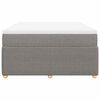 vidaXL Boxspringbett mit Matratze Taupe 140x200 cm Stoff