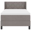 vidaXL Boxspringbett mit Matratze Taupe 200 x 100 cm Polyester