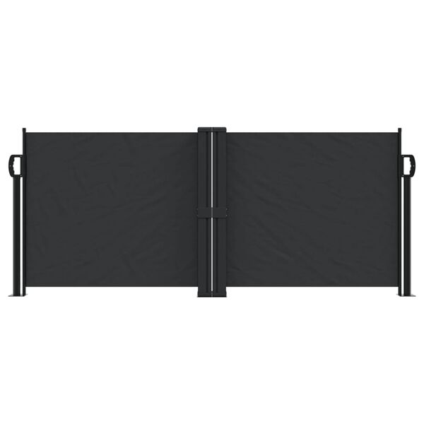 vidaXL Seitenmarkise Ausziehbar Schwarz 100x1000 cm