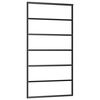 vidaXL Schiebet&uuml;r ESG-Glas und Aluminium 102x205 cm Schwarz