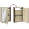 vidaXL Bad-Spiegelschrank Sonoma-Eiche 42x12x60 cm Holzwerkstoff