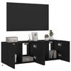 vidaXL TV-Wandschr&auml;nke mit LED-Leuchten 2 Stk. Schwarz 60x35x41 cm