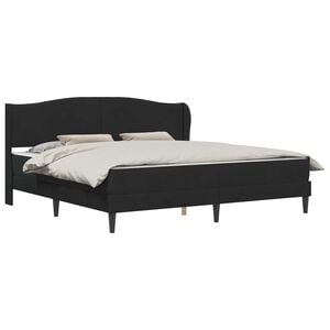 vidaXL Bettrahmen mit Kopfteil Schwarz 180 x 200 cm Samt