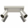 vidaXL Deckenstrahler mit Strahlern Nickel 26 x 26 x 16 cm Metall