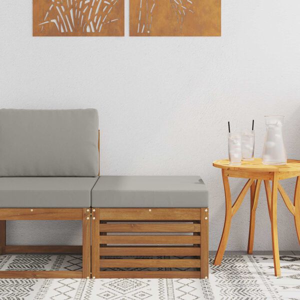 vidaXL Outdoor-Fu&szlig;hocker Massivholz Akazie Natur