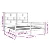 vidaXL Massivholzbett Weiß 180x200 cm