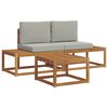 vidaXL Outdoor-Sofagarnitur 3 stk. Natur