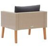 vidaXL 1-Sitzer-Gartensofa mit Auflagen Poly Rattan Beige