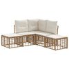 vidaXL Outdoor-Sofagarnitur Natur Polyester