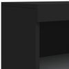 vidaXL Sideboard mit LED-Leuchten Schwarz 181,5x37x100 cm