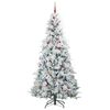 vidaXL Künstlicher klappbarer Weihnachtsbaum Grün 240 cm PE und PVC