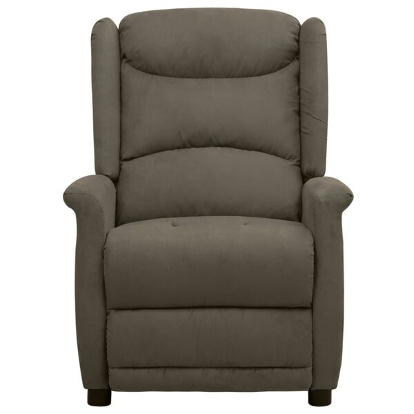 vidaXL Massagesessel mit Aufstehhilfe Dunkelgrau Mikrofasergewebe