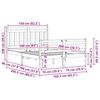 vidaXL Bettrahmen mit Kopfteil Wachsbraun 160 x 200 cm