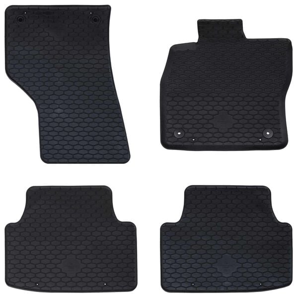 vidaXL Autofu&szlig;matte 4 pcs Schwarz Sitz LEON TPE