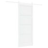 vidaXL Schiebet&uuml;r ORKDAL Wei&szlig; 83 x 202 cm Massives Kiefernholz