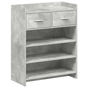 vidaXL Schuhschrank 73,5 x 36 x 92 cm Holzwerkstoff Betongrau
