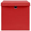 vidaXL Aufbewahrungsboxen mit Deckeln 4 Stk. Rot 32x32x32 cm Stoff