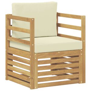 vidaXL Outdoor-Sofa Polyester Wei&szlig; und Creme