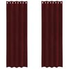 vidaXL Verdunkelungsvorh&auml;nge 2 pcs Weinrot 140 x 225 cm Samt