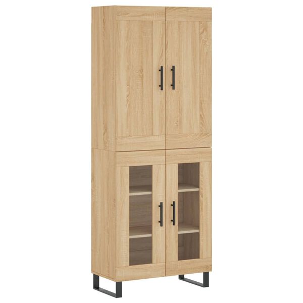 vidaXL Highboard Sonoma-Eiche 69,5x34x180 cm Holzwerkstoff