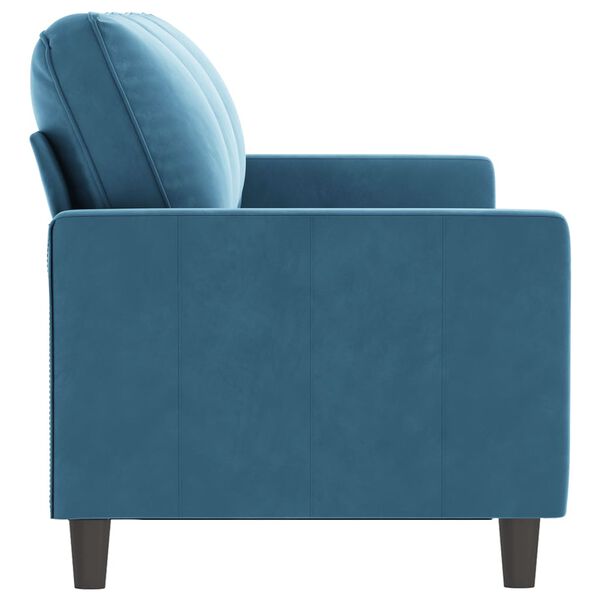 vidaXL 3-Sitzer-Sofa Blau 180 cm Samt