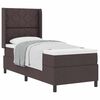 vidaXL Boxspringbett mit Matratze Dunkelbraun 90 x 190 cm Stoff