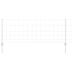 vidaXL Zaun mit Pfosten Silber