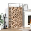 vidaXL Brennholzregal 80x28x154 cm Edelstahl