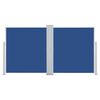 vidaXL Ausziehbare Seitenmarkise Blau 140 x 600 cm