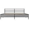 vidaXL Bettgestell Grau Sonoma 180x200 cm Holzwerkstoff und Metall