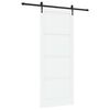 vidaXL Schiebet&uuml;r ORKDAL 93 x 232 cm Holzwerkstoff Wei&szlig; und Schwarz