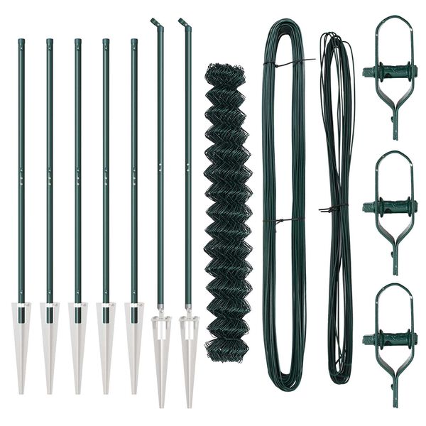 vidaXL Zaunpfosten Grün 10 x 1,6 m (60 x 60 mm Maschenweite)