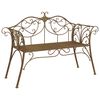 vidaXL Gartenbank 2-Sitzanzahl 130 x 47 x 90 cm Stahl Antikbraun