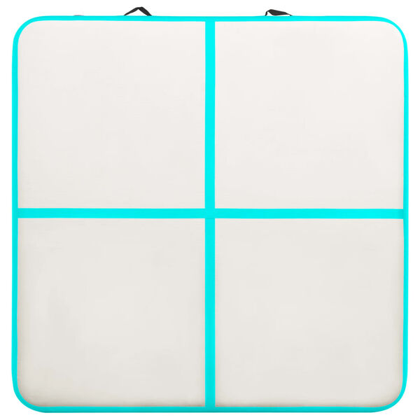 vidaXL Aufblasbare Gymnastikmatte mit Pumpe 200x200x20 cm PVC Grün