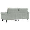 vidaXL 2-Sitzer-Sofa Hellgrau 140 cm Samt