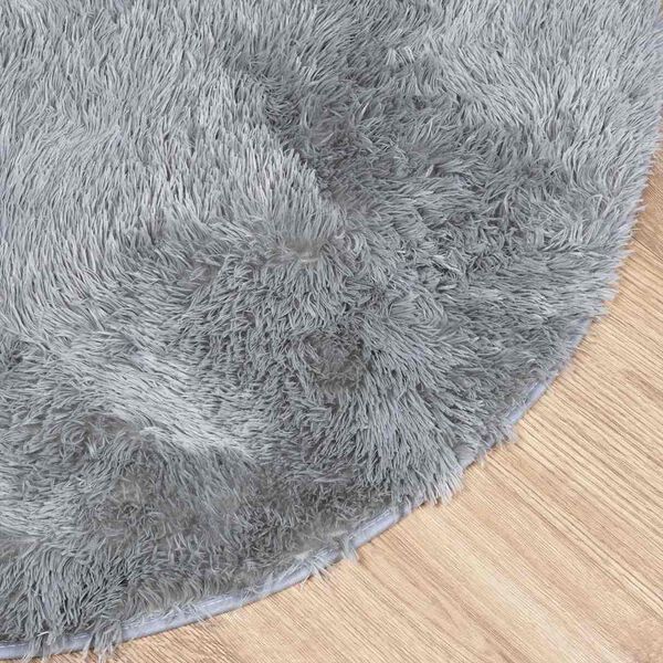 vidaXL Teppich Shaggy Hochflor NAVARRA Hellgrau 160x160 cm Polyester