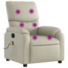 vidaXL Massagesessel mit Relaxfunktion, Kunstleder, Creme