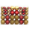vidaXL Weihnachtskugeln 100 Stk. Golden und Weinrot 3 / 4 / 6 cm