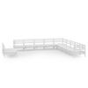 vidaXL 11-tlg. Garten-Lounge-Set Massivholz Kiefer Wei&szlig;