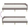 vidaXL Eckbettgestell mit Matratze mit Matratze 2 pcs Taupe Stoff
