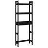 vidaXL Toilettenregal Schwarz 63x26x171 cm Massivholz Kiefer