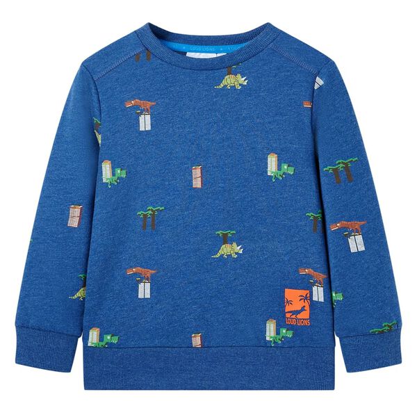 Kinder-Sweatshirt Dunkelblau Melange 128