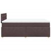 vidaXL Boxspringbett mit Matratze Dunkelbraun 120x190 cm Stoff