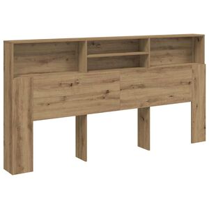 vidaXL Bett-Kopfteil mit Ablagen Artisan-Eiche 200x19x103,5 cm